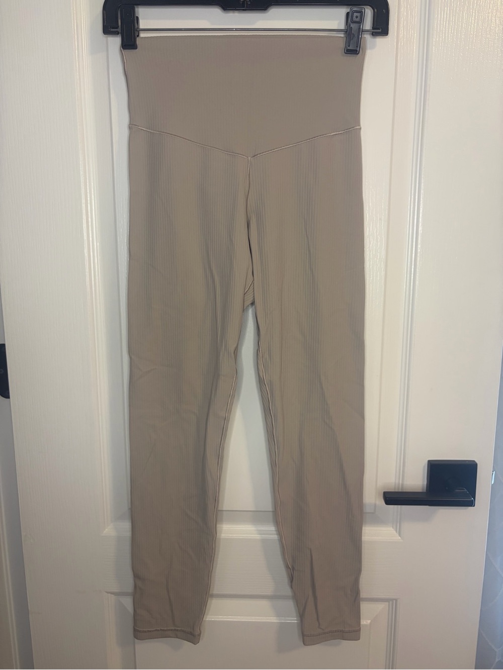 Offline by Aerie High-Waist Ribbed Leggings in Taupe